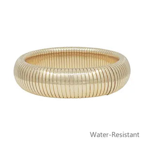 Thick gold bangle