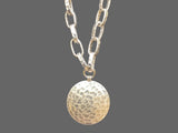 Hammered round necklace