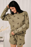 Dachshund cutie olive top