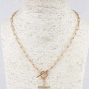 Toggle and Rhinestone Cross