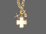 Pearlized Cross necklace