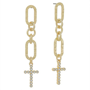 Cross Drop Earring