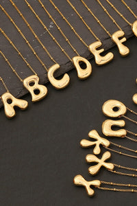 Bubble letter necklace