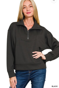 Scuba zip pullover