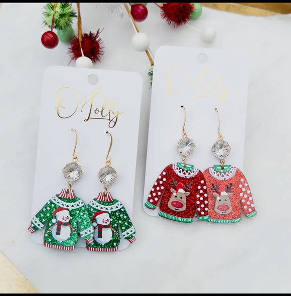Christmas sweater (earrings)