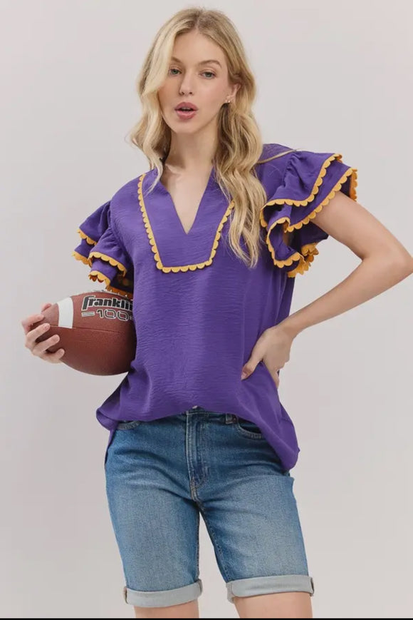 Purple and gold