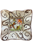 Condiment Bowl (Swirl Dragonfly Flowers)